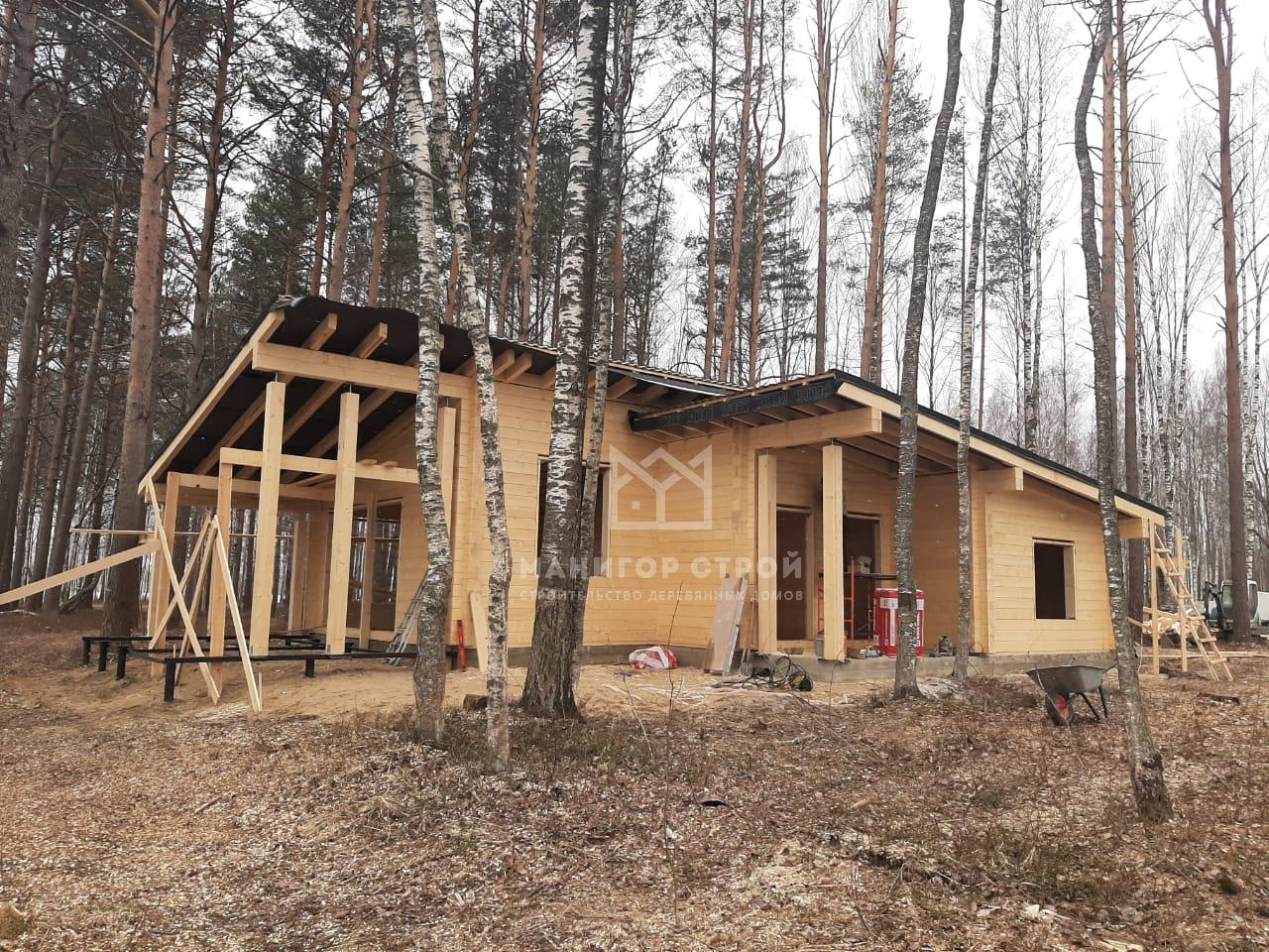 Фото строительства дома из бруса Рязань - 12