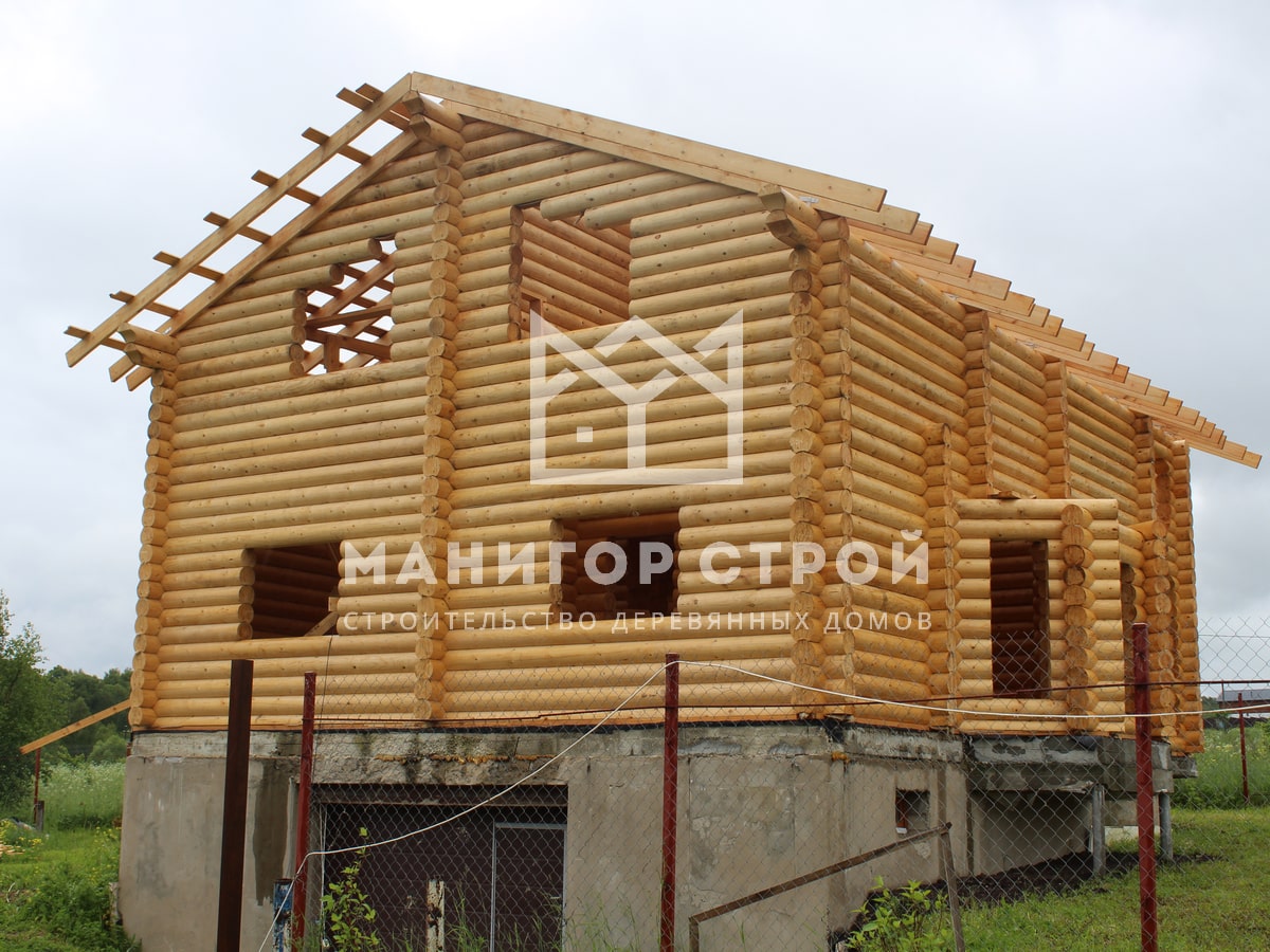 Фотография 11 - Строительство домов из оцилиндрованного бревна
