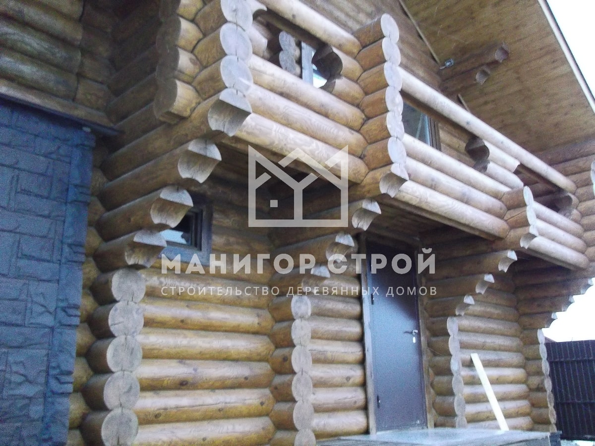 Фотография 1 - Строительство домов из оцилиндрованного бревна