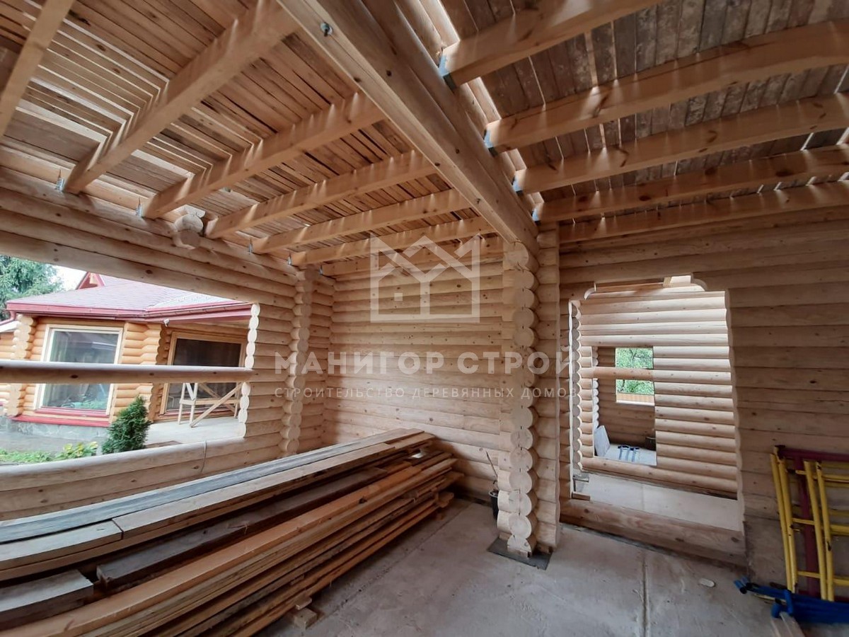 Фотография 3 - Строительство домов из оцилиндрованного бревна