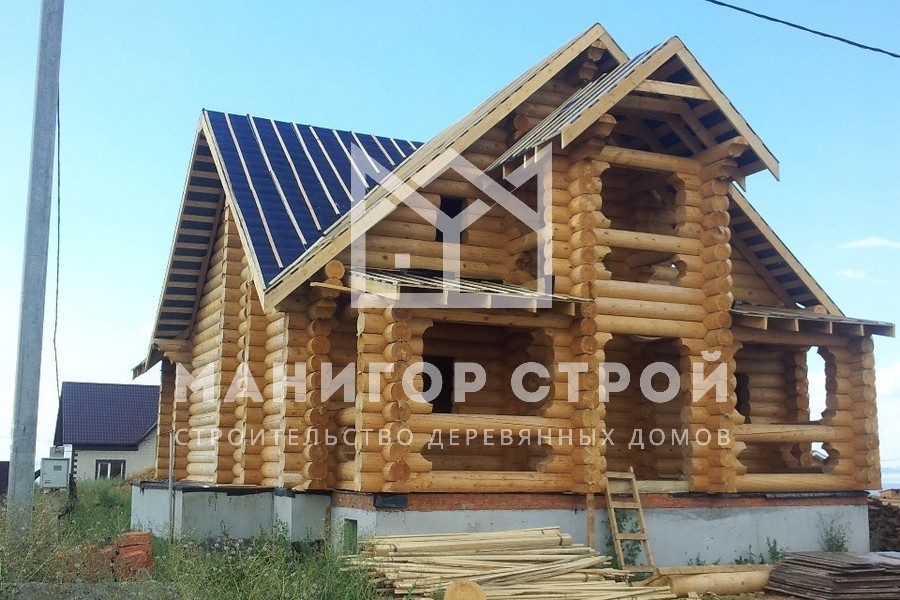 Фотография 1 - Дом из оцилиндрованного бревна в деревне Кырныш