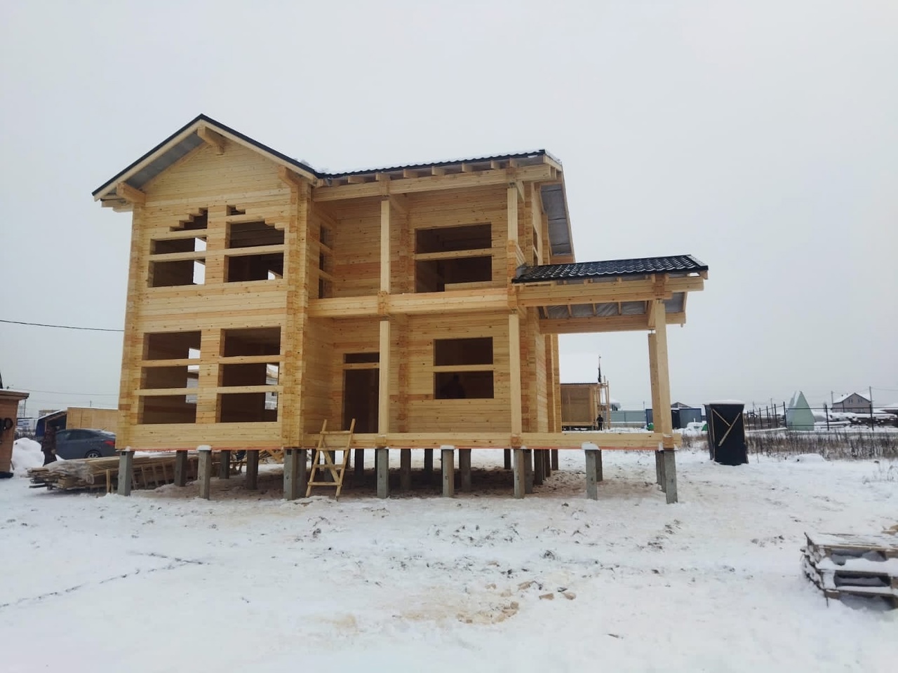 Строительство дома из профилированного бруса по проекту — Лесоград
