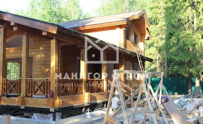 Изображение статьи - Строительство дома-бани из клеенного бруса в Московской области