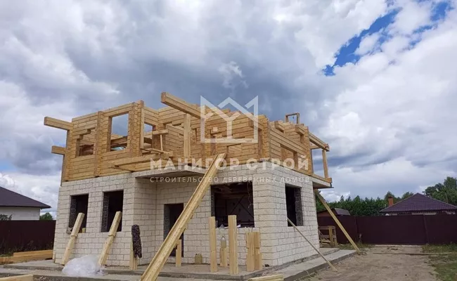 Изображение статьи - Строительство комбинированного дома в деревне Заречное